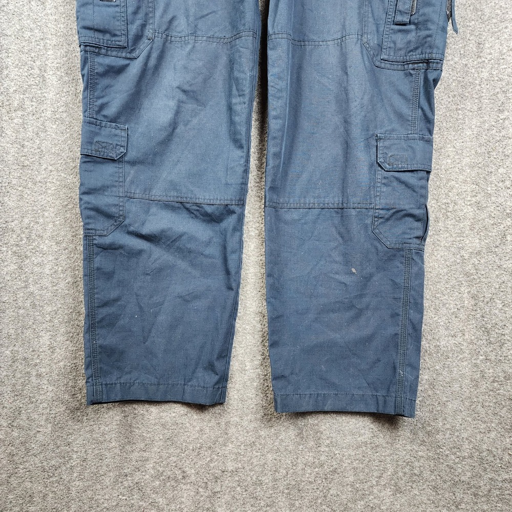 5.11 Tactical‎ Cargo Pants Mens 40x33 Navy Blue Ripstop Multi-Pocket Utility - Picture 9 of 16